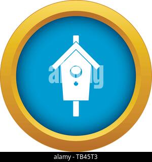 Birdhouse icon blue vector isolated Stock Vector