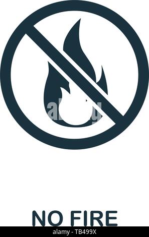 No Fire icon. Creative element design from fire safety icons collection. Pixel perfect No Fire icon for web design, apps, software, print usage Stock Vector