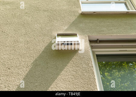 modern active ventilation system per room on the outside facade of a house Stock Photo