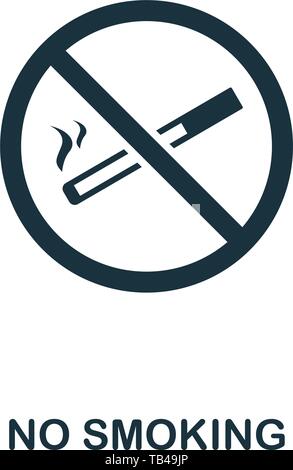 No Smoking icon. Creative element design from fire safety icons collection. Pixel perfect No Smoking icon for web design, apps, software, print usage Stock Vector