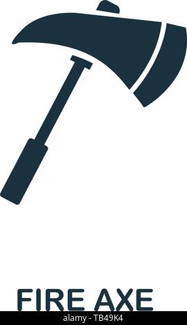 Fire Axe icon. Creative element design from fire safety icons collection. Pixel perfect Fire Axe icon for web design, apps, software, print usage Stock Vector