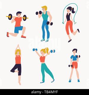 Fitness woman in gym with sport, workout healthy body. Training lifestyle  Stock Vector Image & Art - Alamy