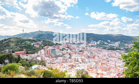 Cityscape view of El Carmel district in Barcelona, Spain. Stock Photo