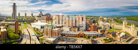 Aerial panorama of Albany, New York Stock Photo