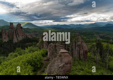 Close-up Belogradchik cliff rocks, nature gem landmark, sunset ...