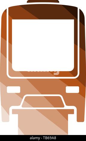 Monorail Icon Front View. Flat Color Ladder Design. Vector Illustration. Stock Vector