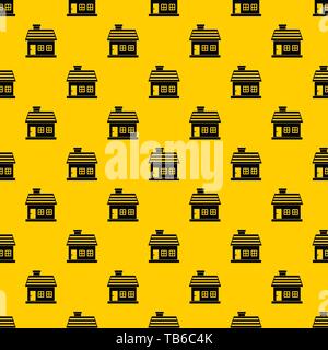 One-storey house pattern vector Stock Vector