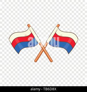 Flag of russia icon cartoon style Royalty Free Vector Image