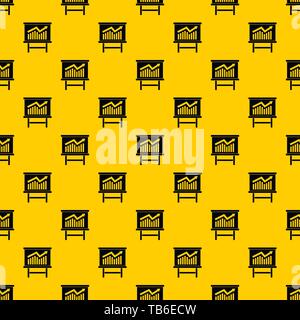 Growing chart presentation pattern vector Stock Vector