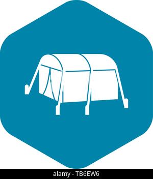 Hiking tent icon, simple style Stock Vector