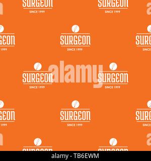 Surgeon pattern vector orange Stock Vector