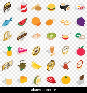 Pill icons set, isometric style Stock Vector