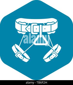 Hiking belt equipment icon, simple style Stock Vector