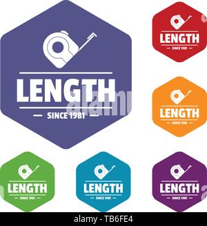 Roulette construction icons vector hexahedron Stock Vector