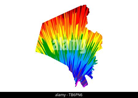 Lexington city (United States of America, USA, U.S., US, United States cities, usa city)- map is designed rainbow abstract colorful pattern, City of L Stock Vector