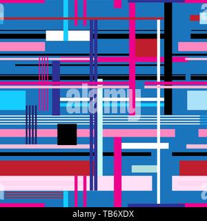 Beautiful geometric pattern of different stripes Stock Vector