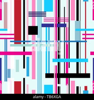Beautiful geometric pattern of different stripes Stock Vector