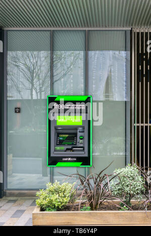 Free Cash Zone cash machine. Stock Photo
