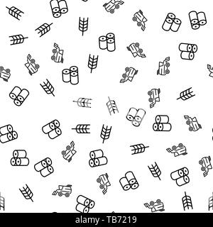 Agricultural Produce Farm Seamless Pattern Vector Stock Vector