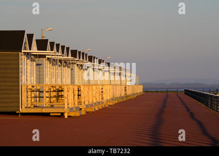 Beach Huts at St Annes in Lancashire Stock Photo