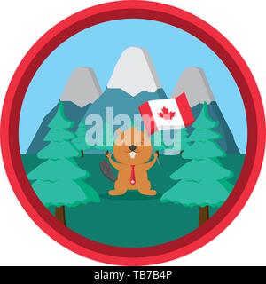happy canada day Stock Vector