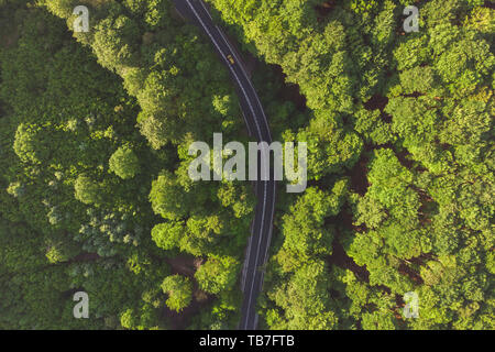 Summer aerial view of Transalpina mountain road Stock Photo