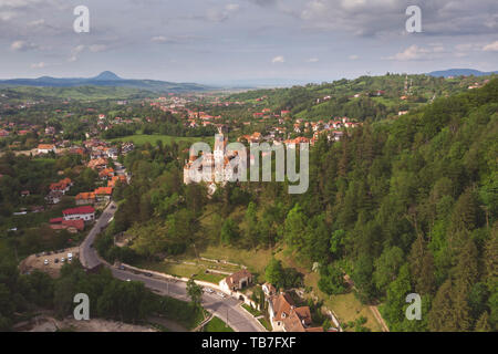 Summer aerial view of Transalpina mountain road Stock Photo