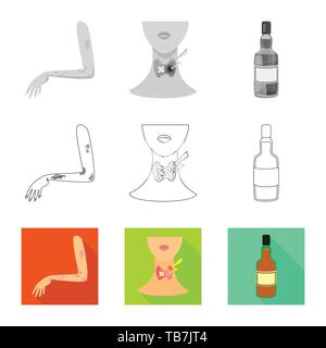 psoriasis,endocrine,dermatitis,system,bottle,skin,neck,whiskey,rash,anatomy,alcohol,itch,body,drink,sick,human,beverage,allergy,thyroid,vodka,stress,treatment,glass,hand,rum,gland,addiction,medical,pain,dermatology,disease,healthcare,set,vector,icon,illustration,isolated,collection,design,element,graphic,sign Vector Vectors , Stock Vector