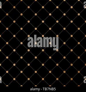 Gold veil seamless pattern on black background. Vector Illustration ...