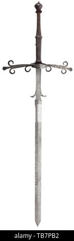 A German military sword, circa 1600. A double-edged cut and thrust ...