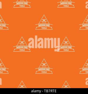 Equipment emblem pattern vector orange Stock Vector