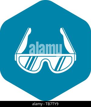 Hiking glasses icon, simple style Stock Vector