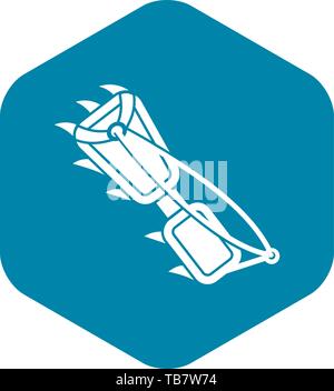 Hiking boot spike icon, simple style Stock Vector
