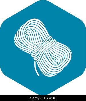 Hiking rope icon, simple style Stock Vector