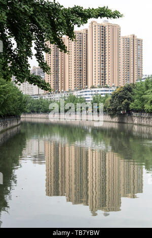 Modern apartments building in Chengdu, Sichuan, China Stock Photo