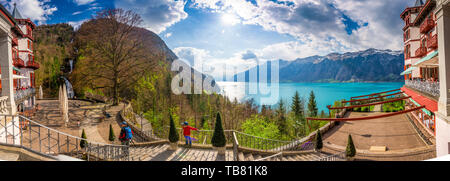 View Of Interlaken With The Jungfrau In The Background. Part Of Photo 