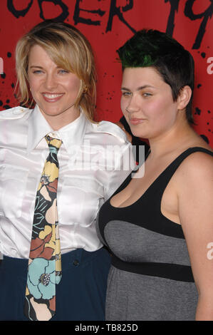 LOS ANGELES, CA. October 17, 2007: Lucy Lawless & daughter Daisy Lawless at the premiere of '30 Days of Night' at the Grauman's Chinese Theatre, Hollywood, CA. Stock Photo