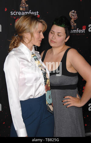 LOS ANGELES, CA. October 17, 2007: Lucy Lawless & daughter Daisy Lawless at the premiere of '30 Days of Night' at the Grauman's Chinese Theatre, Hollywood, CA. Stock Photo