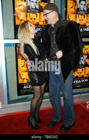 LOS ANGELES, CA. January 03, 2007: Director NICK CASSAVETES & wife actress HEATHER WAHLQUIST at the world premiere of their new movie 'Alpha Dog' at the Arclight Theatre, Hollywood. Stock Photo