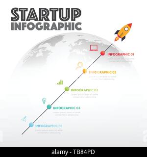 Start up new business project infographic Stock Vector