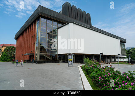 Vilnius, Lithuania. May 2019.   the view of the Lithuanian National Opera and Ballet Theatre building. Stock Photo