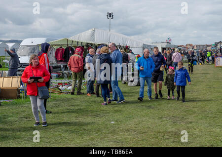 Llandudno, UK - May 6, 2019: The Llandudno Transport Festival 2019 saw a large turnout of visitors whe enjoyed the vaerious displays. Llantransfest is Stock Photo