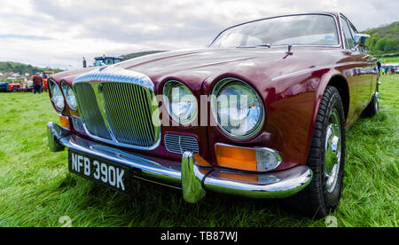 Llandudno, UK - May 5, 2019: The Llandudno Transport Festival 2019 saw a large turnout of classic motor cars. Llantransfest is held alongside the annu Stock Photo