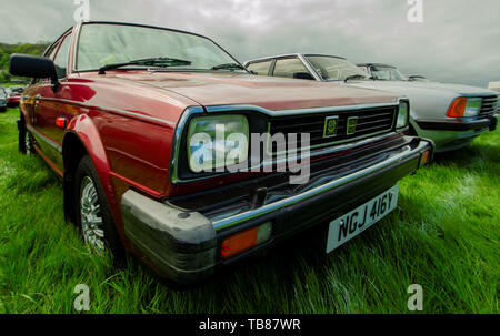 Llandudno, UK - May 5, 2019: The Llandudno Transport Festival 2019 saw a large turnout of classic motor cars. Llantransfest is held alongside the annu Stock Photo