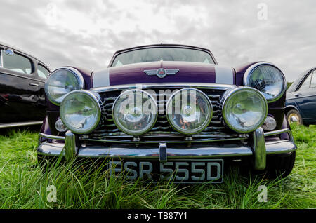 Llandudno, UK - May 5, 2019: The Llandudno Transport Festival 2019 saw a large turnout of classic motor cars. Llantransfest is held alongside the annu Stock Photo