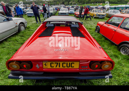 Llandudno, UK - May 5, 2019: The Llandudno Transport Festival 2019 saw a large turnout of classic motor cars. Llantransfest is held alongside the annu Stock Photo