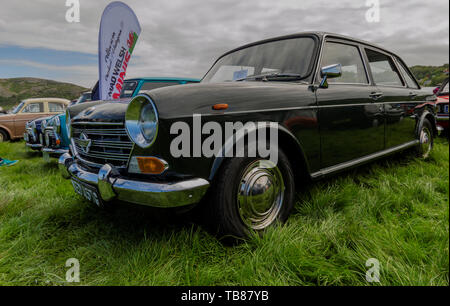 Llandudno, UK - May 5, 2019: The Llandudno Transport Festival 2019 saw a large turnout of classic motor cars. Llantransfest is held alongside the annu Stock Photo