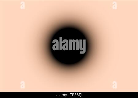 Black gradient circle on beige background. Abstract sun or moon eclipse. EPS 10. Stock Vector