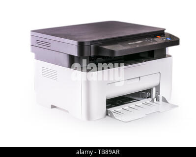 Multifunction printer isolated on white. High quality clipping path included Stock Photo