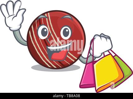 Shopping cricket ball isolated in the cartoon Stock Vector